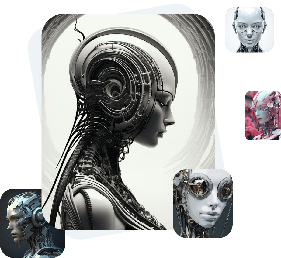 futuristic models image set